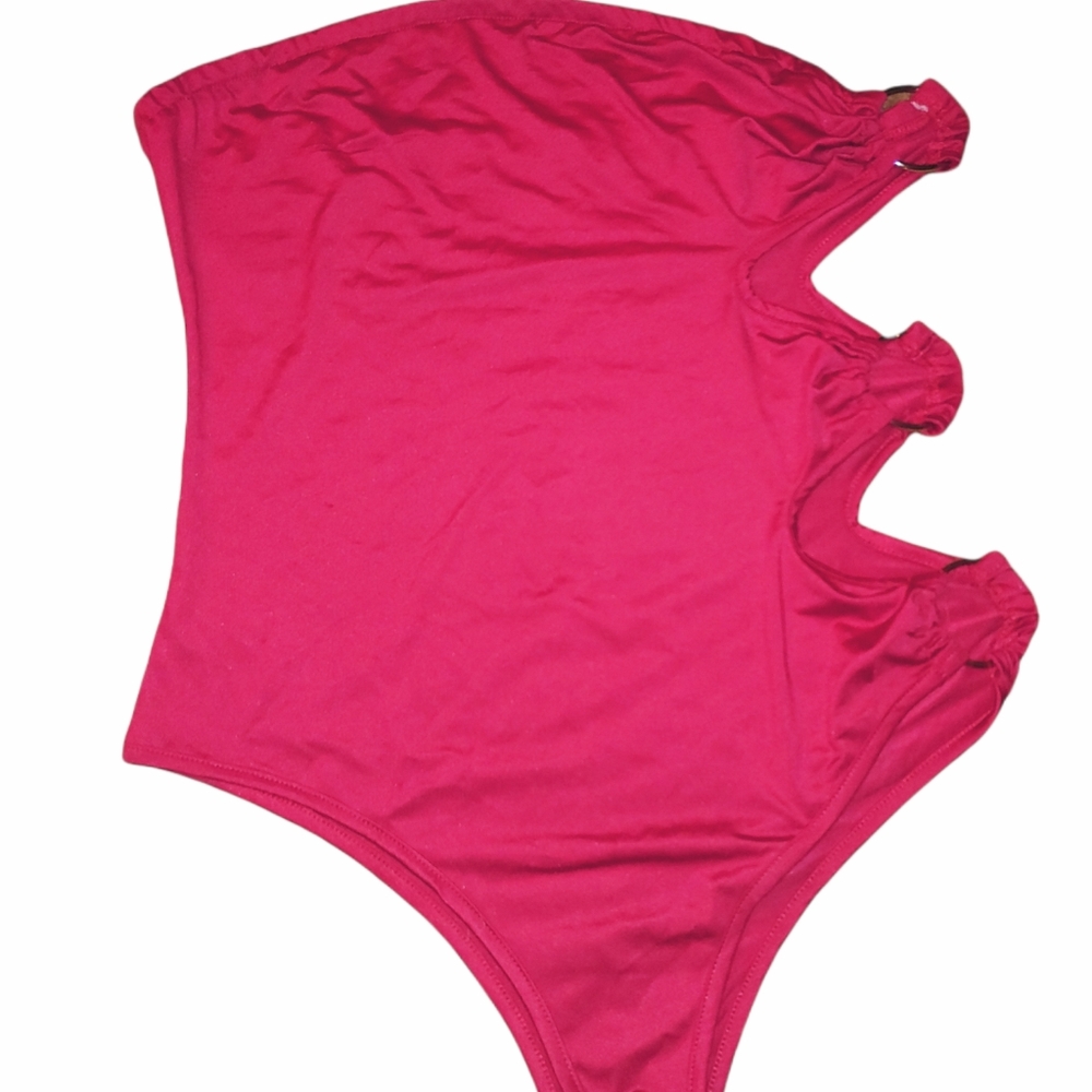 Red Strapless Bodysuit
